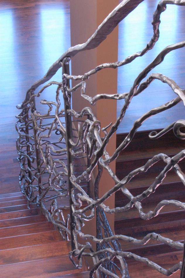 Blacksmith, Forged, Custom, Design, Daniel Hopper Design, Iron, Steel, Railing