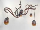 Blacksmith, Forged, Custom, Design, Daniel Hopper Design, Iron, Steel, Lighting, Chandelier, Octopus